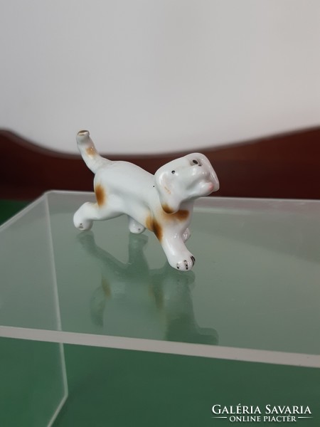 Glazed porcelain dog