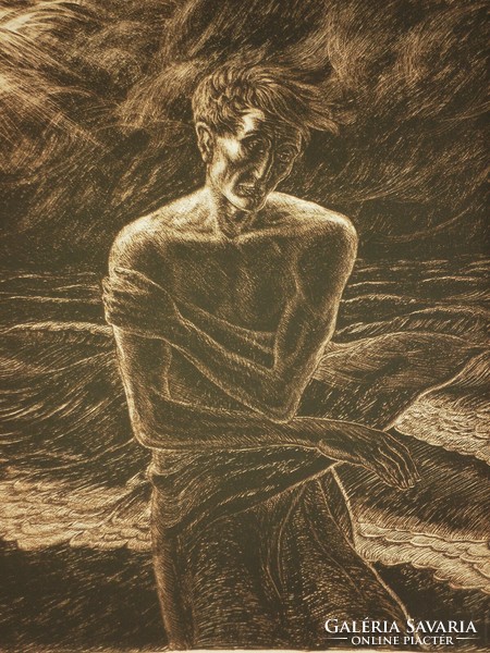 Baja Benedek (1893-1953) : Sötét vizek partján (Nagy méret!)
