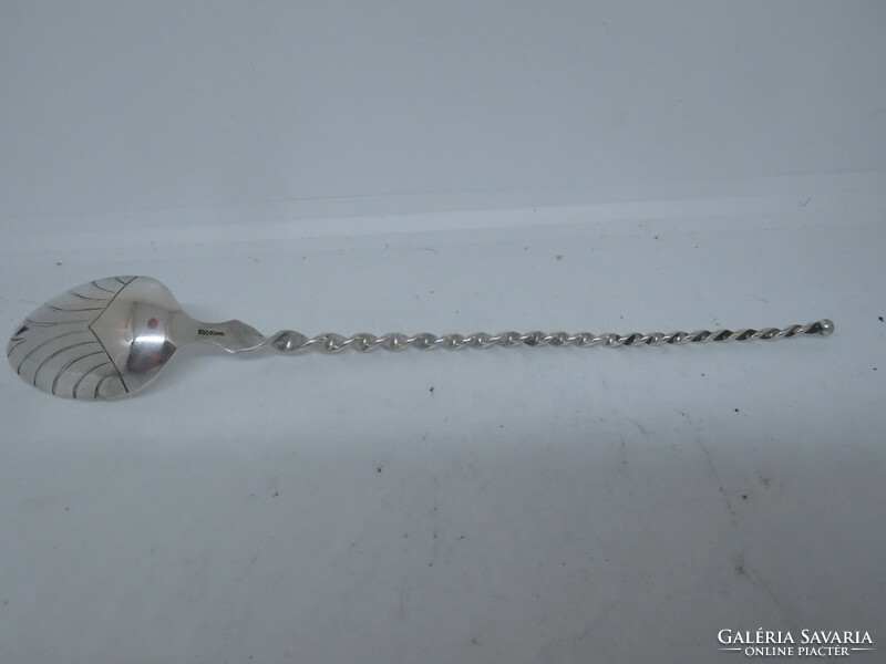 German silver cocktail mixing spoon