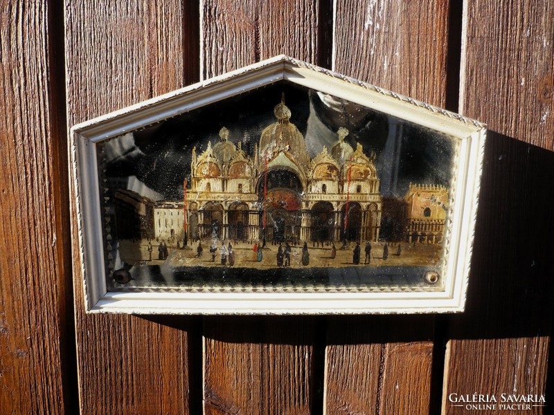 Régi Tükör Festmény Velence-Szent Márk Tér