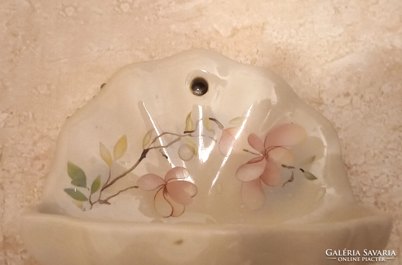 Porcelain flower pattern hand painted soap holder