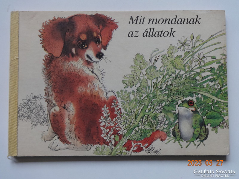 Mit mondanak az állatok? - kemény lapos régi mesekönyv Vladimir Machaj rajzaival (1973)