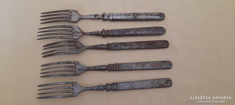 Iron fork old 19cm 5 pcs in one