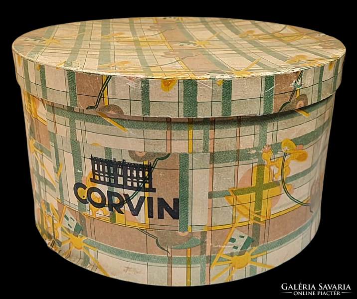 Antique corvin paper hat box
