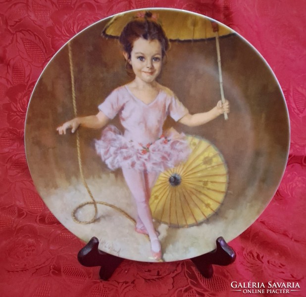 Ballerina decorative plate Chinese circus porcelain plate (l4459)