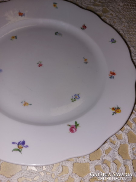 Zsolnay 1 beautiful flat plate with many small flowers