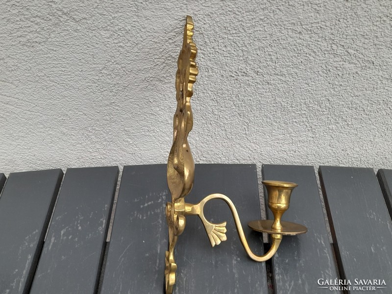 Beautiful solid copper wall arm candle holder