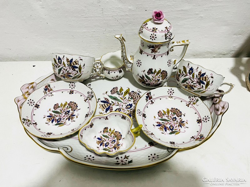 Herendi motifs hongroise mhg double tea set