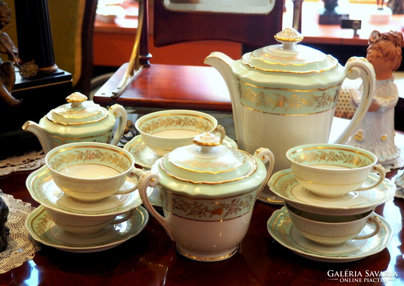 French porcelain coffee set, 6 persons