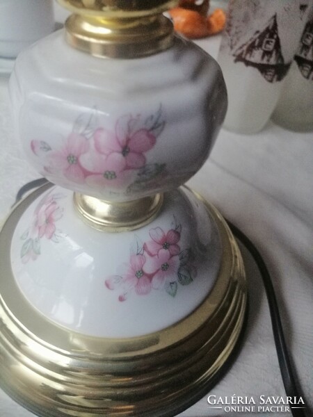 Table lamp porcelain floral works