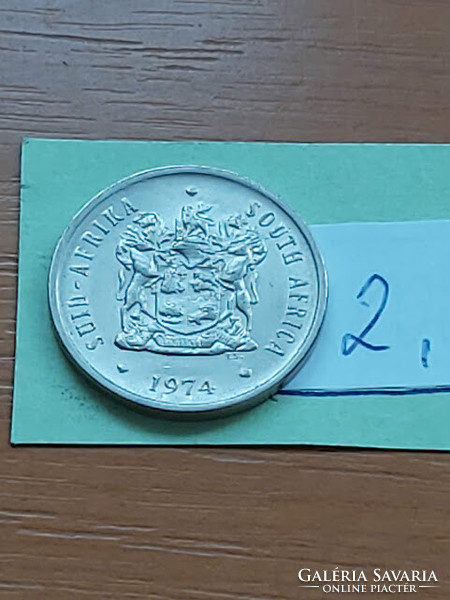 South Africa 20 cents 1974 protea (protea cynaroides), nickel 2