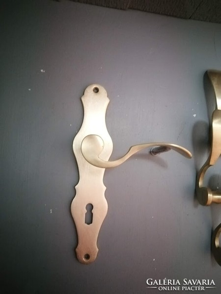 Copper doorknob, doorknobs (3 pairs)