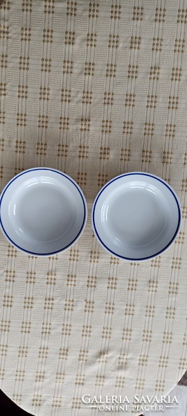 Zsolna blue rimmed deep plate