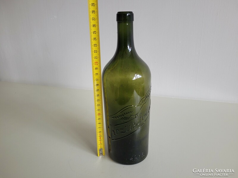 Old green glass bottle vintage drinking glass civil servants