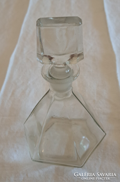 Art deco liqueur glass, bottle with stopper