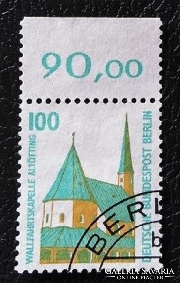 Bb834szp / Germany - berlin 1989 attractions stamp series 100 pf stamped arc edge summary number