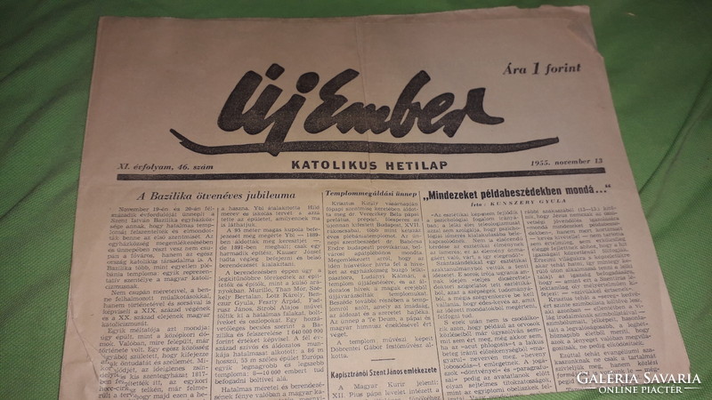 1955.november 13. ÚJ EMBER KATOLIKUS HETILAP szép állapotban a képek szerint