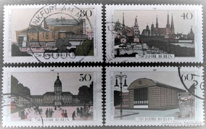 BB772-5p / Németország - Berlin 1987 Berlin 750 éves blokk bélyegei pecsételt