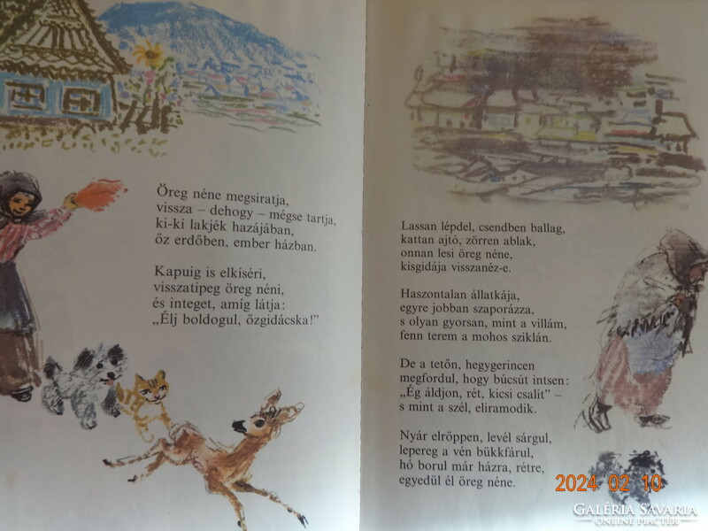 Anna Fazekas: old aunt's őzikeje - őzanyó - storybook with Róna Emy's drawings