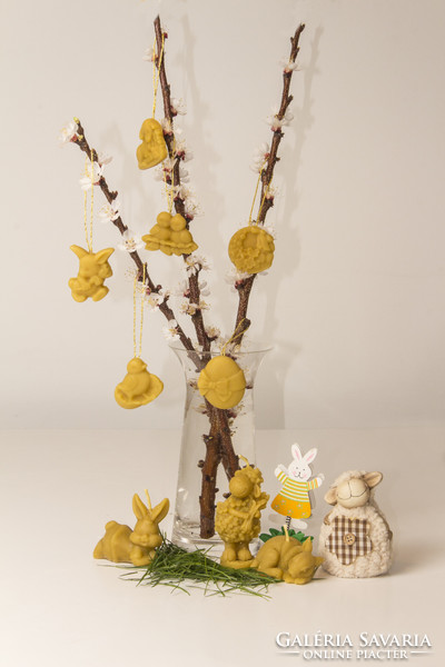 Easter beeswax hanging ornaments package 6 pcs
