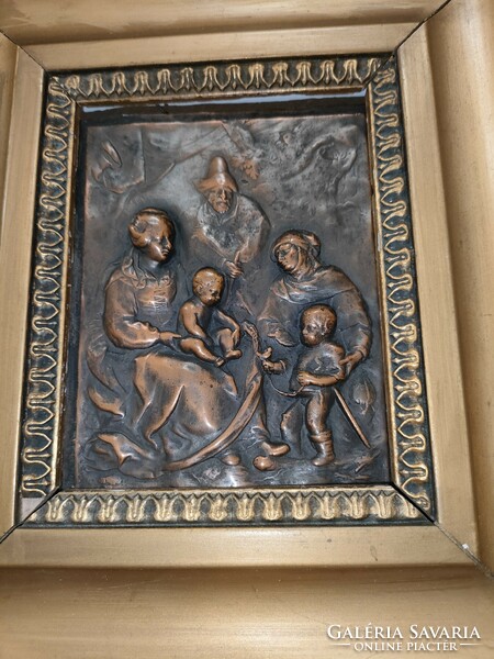 Bronze wall picture marked B 1659, in a wonderful frame
