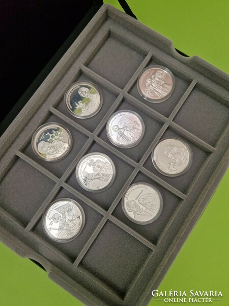 The greats of our nation silver and silver-plated coins, pp, in capsule, coin box included in the price!