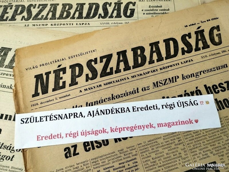 1965 április 28  /  NÉPSZABADSÁG  /  Régi ÚJSÁGOK KÉPREGÉNYEK MAGAZINOK Ssz.:  14903