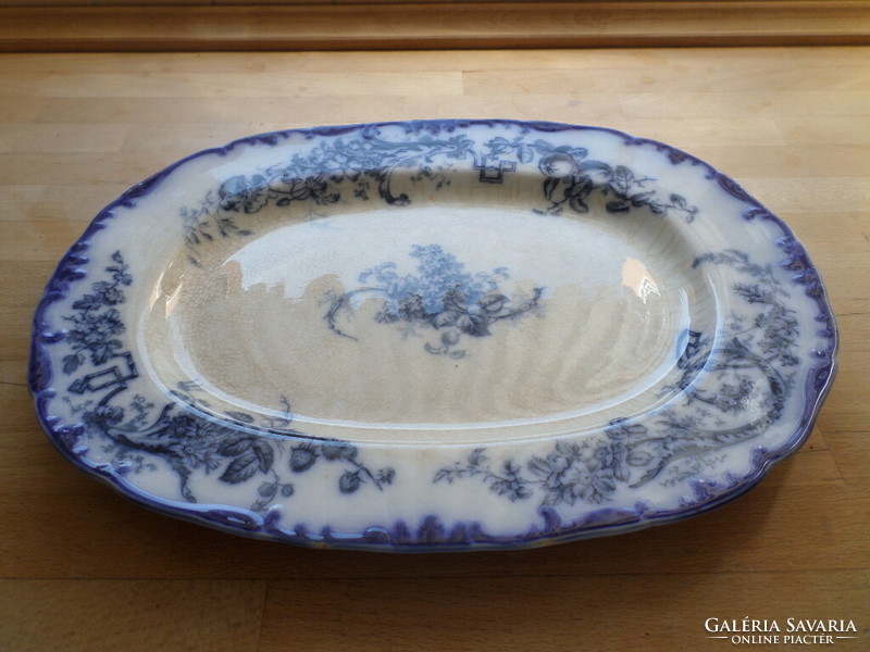 Antique cauldon faience oval bowl 29.5 x 39 cm