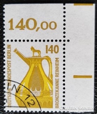 Bb832sp / Germany - Berlin 1989 attractions stamp series 140 pf sealed arc corner summary number
