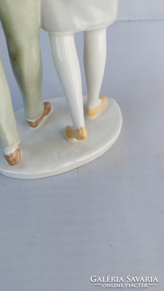 Retro porcelán figura,Unterweissbach,szerelmes pár