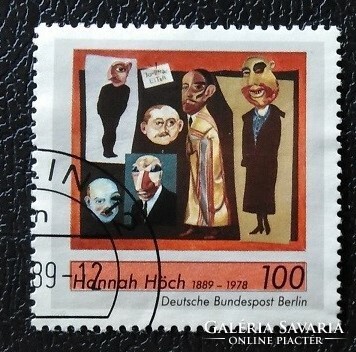 Bb857p / germany - berlin 1989 hannah höch - painter stamp stamped