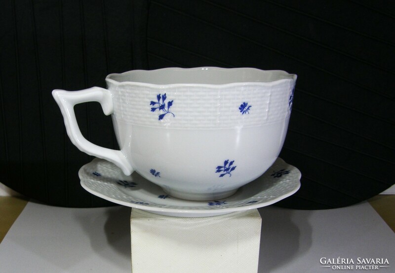 Rare large tea cup 6 dl - Herend with small blue flower pattern