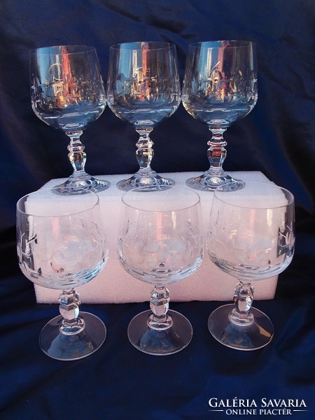 5 crystal glasses