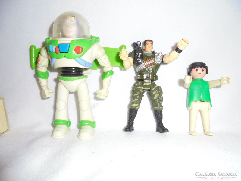 Three retro toy figures - together - j.I.Joe, shenk, toy story
