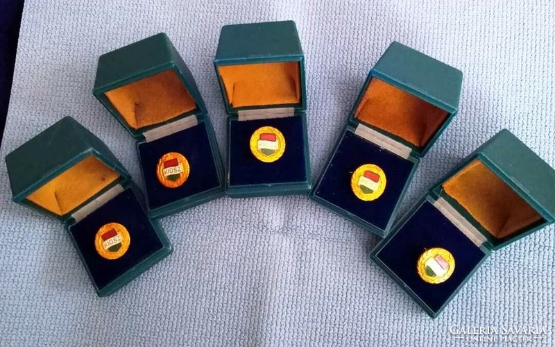 Kiosk badges for collectors, in original box, for sale