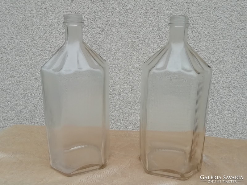 Old glass bottles, 2 pcs