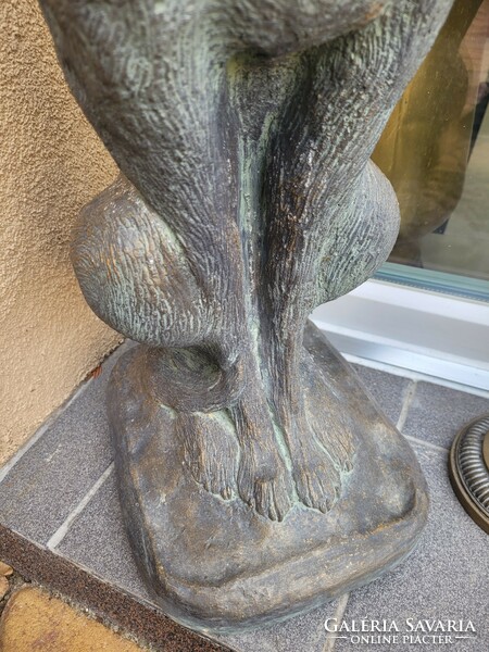 Antik Art Deco agár kutya szobor