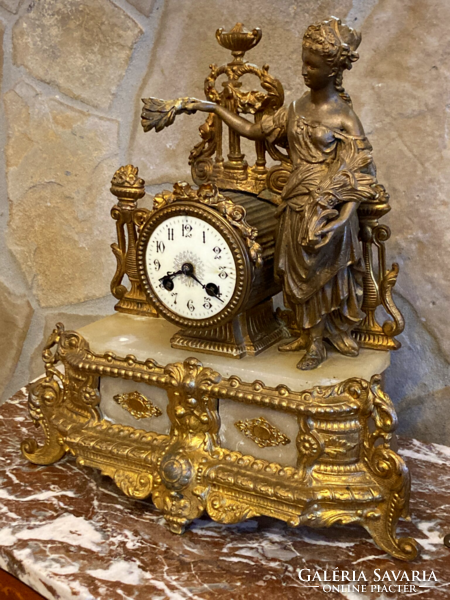 French a.D.Mougin fireplace clock