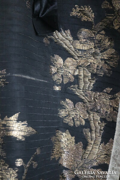 19.századi fekete bársony selyem miseruha / 19th century Liturgical Chasuble Velvet Silk