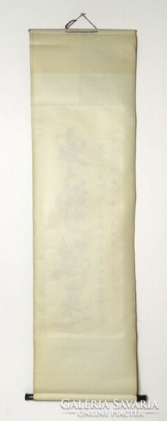 1Q788 Régi kínai bölcsesség tus kalligráfia tekercs 47.5 x 143 cm