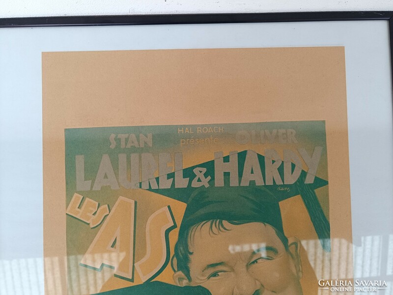 Antique poster stan and pan 1960s film cinema new frame faded 930 8622