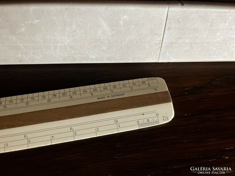 Old a.W.Faber castell wooden ruler in its original case