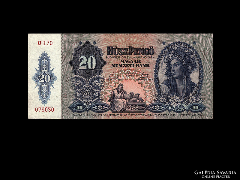 20 Pengő - 1941 - excellent banknote - ef