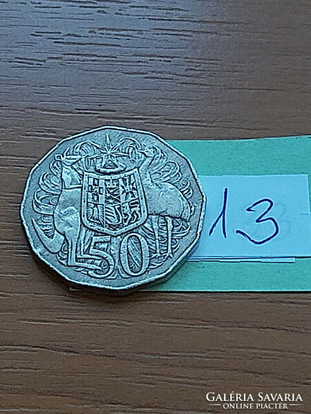 Australia 50 cents 1976 copper-nickel, coat of arms, ii. Queen Elizabeth, 13