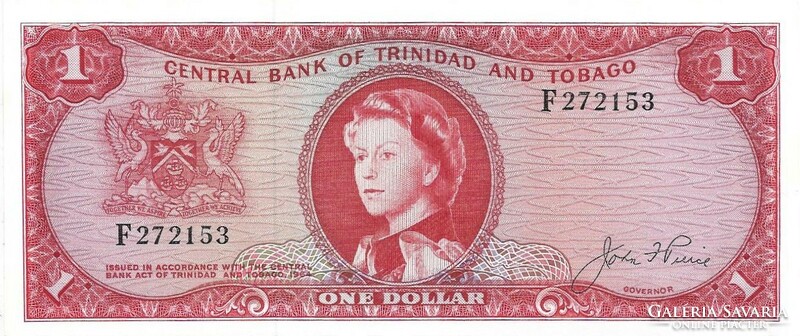1 Dollar 1964 Trinidad and Tobago 1. Signo rare unc