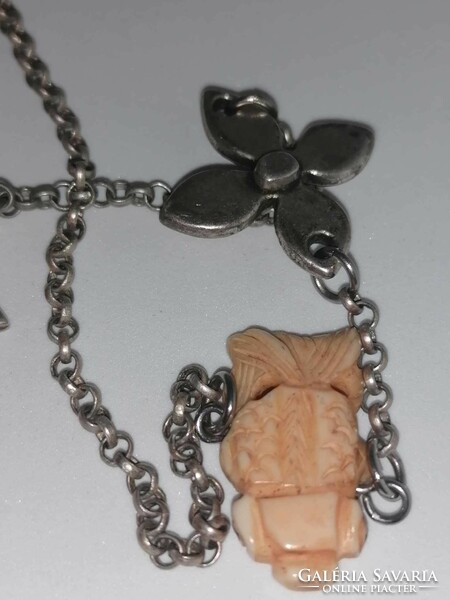 Esprit marked necklace with 7 pendants + gift bracelet