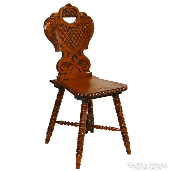 Carved peasant chair