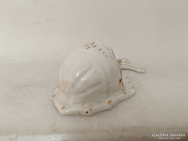Antik szenteltvíz tartó 19. század porcelán keresztény szenteltvíztartó Jézus bárány 734 8477