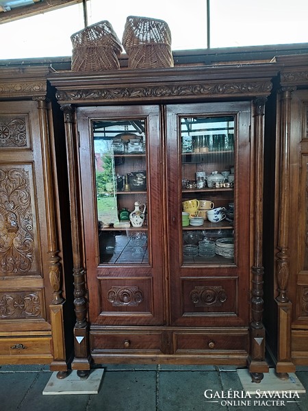 Antique tin German display cabinet