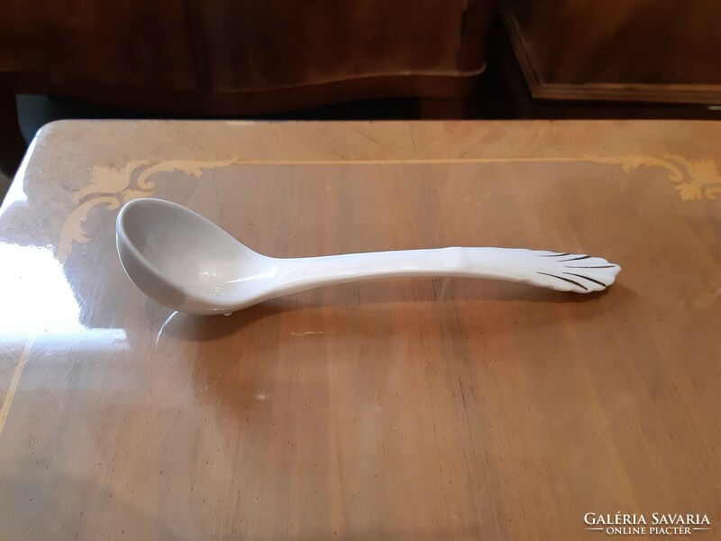 Sauce and sauce porcelain spoon /zsolnay